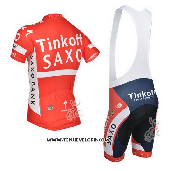 2014 Maillot Ciclismo Tinkoff Saxo Bank Champion Danemark Manches Courtes et Cuissard